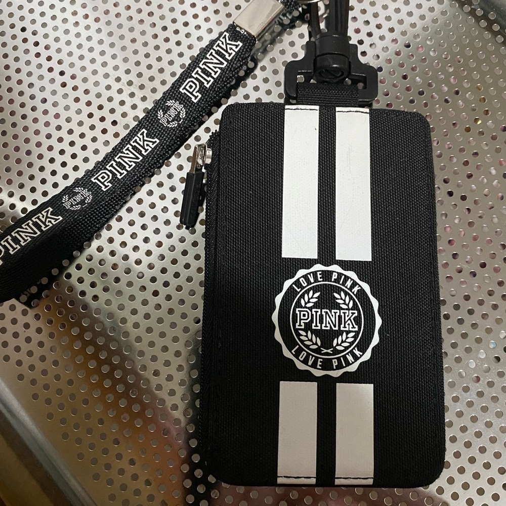 Victoria’s Secret Pink Black Crest ID Holder - Rare